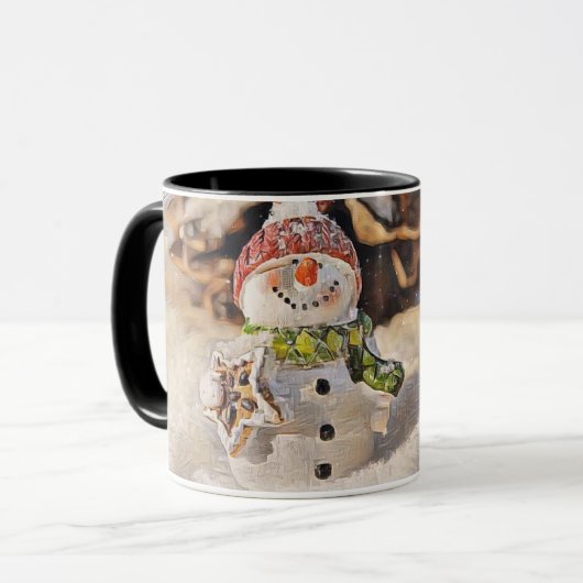  sneeuwman in de sneeuwtekening Mok (Voorkant links)