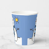 Sneeuwman in de zonneschijn papieren bekers (Rechts)