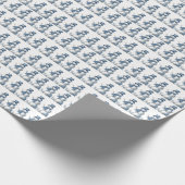 Sneeuwman in Delfts Blauw Cadeaupapier (Hoek)