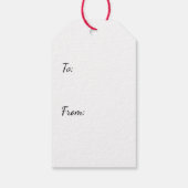 Sneeuwman in een Label met de hoogste pet Cadeaulabel (Achterkant)