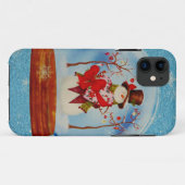 Sneeuwman in een sneeuwWereldbol Case-Mate iPhone Case (Achterkant (horizontaal))