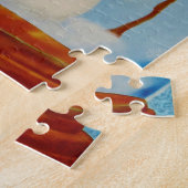 Sneeuwman in een sneeuwWereldbol Legpuzzel (Zijkant)