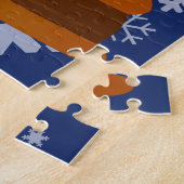 Sneeuwman in een sneeuwWereldbol Legpuzzel (Zijkant)