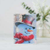 Sneeuwman in het Bos Briefkaart (Staand voorkant)