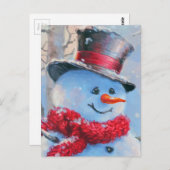 Sneeuwman in het Bos Briefkaart (Voorkant / Achterkant)