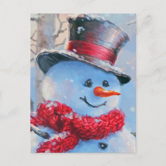 Sneeuwman in het Bos Briefkaart (Voorkant)