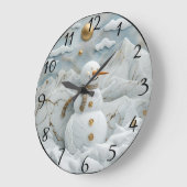 Sneeuwman in het dorp van de Kerstman Grote Klok (Hoek)