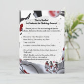 Sneeuwman in het griezelige vakantiebos kaart (Staand voorkant)