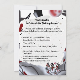 Sneeuwman in het griezelige vakantiebos kaart