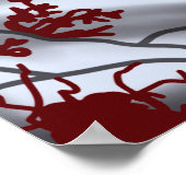 Sneeuwman in het griezelige vakantiebos poster (Hoek)