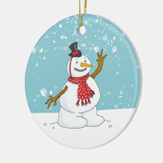 Sneeuwman in het Ornament (Links)