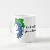 Sneeuwman in het raam koffiemok (Voorkant links)