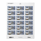 Sneeuwman in het sneeuwWereldbol Etiket (Full Sheet)