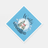 Sneeuwman in het sneeuwWereldbol Servet (Hoek)