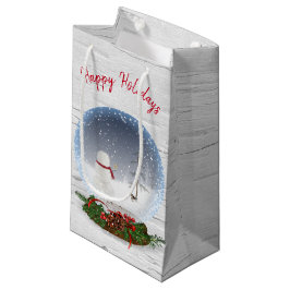 Sneeuwman in Kerstsneeuwbol op Berk Klein Cadeauzakje
