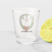 Sneeuwman in krans geschoten glas (Achterkant)