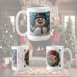 Sneeuwman in Sneeuw Kerst Aanpasbaar Koffiemok
