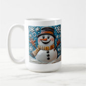 Sneeuwman in Sneeuwkerst Koffiemok (Links)