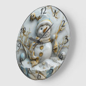 Sneeuwman in Winter Wonderland Grote Klok (Hoek)