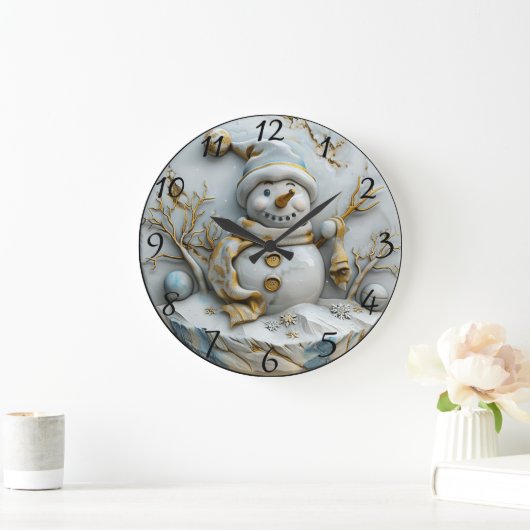 Sneeuwman in Winter Wonderland Grote Klok (Huis)
