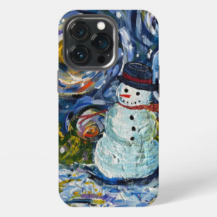 Sneeuwman iPhone / iPad hoes 13 Pro Hoesje