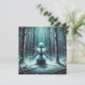 Sneeuwman Jack Frost  Feestdagenkaart (Staand voorkant)