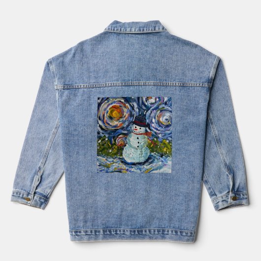 Sneeuwman Jeans denim jas Denim Jacket (Achterkant)