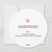 Sneeuwman Joy Winter Vakantie Feestdagenkaart (Achterkant)