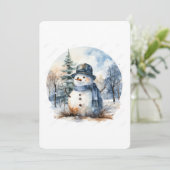 Sneeuwman Kaart (Staand voorkant)
