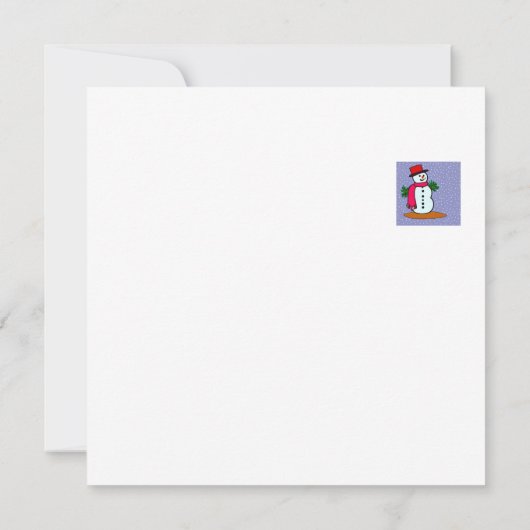 Sneeuwman Kaart (Achterkant)