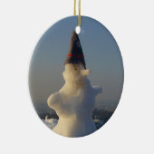 sneeuwman keramisch ornament (Rechts)