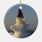 sneeuwman keramisch ornament (Achterkant)