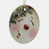 Sneeuwman Keramisch Ornament (Rechts)