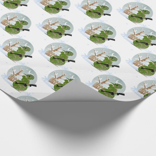 sneeuwman - kerst cadeaupapier (Hoek)