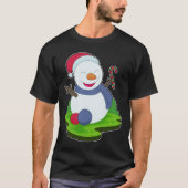 Sneeuwman Kerst Candy Cane T-shirt (Voorkant)