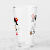 Sneeuwman Kerst Cartoon Glas (Links)