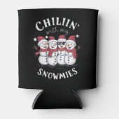 Sneeuwman Kerst Chillin Met Mijn Sneeuwmies Gift Blikjeskoeler (Voorkant)
