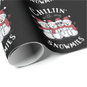 Sneeuwman Kerst Chillin Met Mijn Sneeuwmies Gift Cadeaupapier (Rol Hoek)