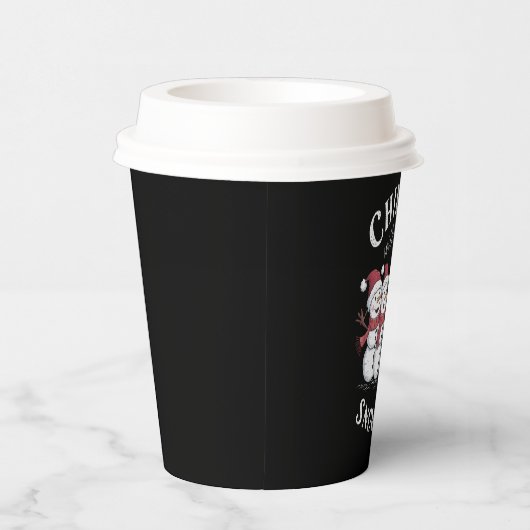 Sneeuwman Kerst Chillin Met Mijn Sneeuwmies Gift Papieren Bekers (Rechts)