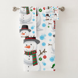 Sneeuwman Kerst decoratie Bad Handdoek