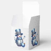 Sneeuwman Kerst Elegante Winter Feestdagen Bedankdoosjes (Geopend)