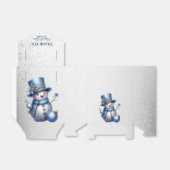 Sneeuwman Kerst Elegante Winter Feestdagen Bedankdoosjes (Uitgevouwen)