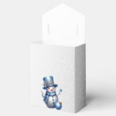 Sneeuwman Kerst Elegante Winter Feestdagen Bedankdoosjes (Geopend)