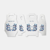 Sneeuwman Kerst Elegante Winter Feestdagen Bedankdoosjes (Uitgevouwen)