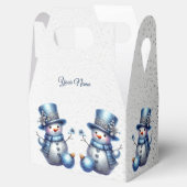 Sneeuwman Kerst Elegante Winter Feestdagen Bedankdoosjes (Geopend)