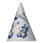 Sneeuwman Kerst Elegante Winter Feestdagen Feesthoedjes (Rechts)