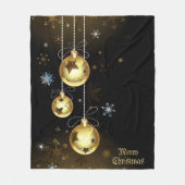 Sneeuwman Kerst Elegante Winter Feestdagen Fleece Deken (Voorkant)