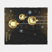 Sneeuwman Kerst Elegante Winter Feestdagen Fleece Deken (Voorkant (Horizontaal))