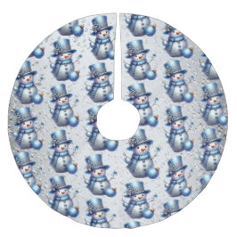 Sneeuwman Kerst Elegante Winter Feestdagen Kerstboom Rok