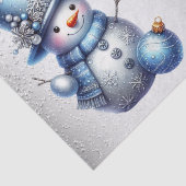 Sneeuwman Kerst Elegante Winter Feestdagen Tissuepapier (Detail)